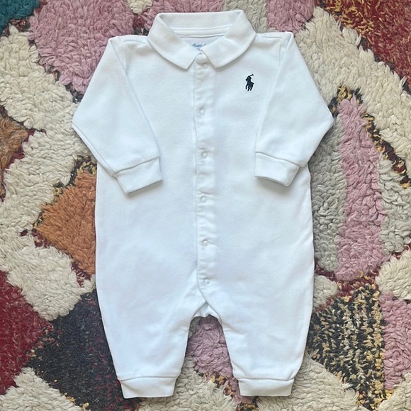 Ralph Lauren Baby One Piece Long Sleeve Playsuit Size 0-3 Months - Picture 4 of 7